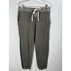 Monrow Waffle Knit Lace Up Front Athleisure Loungewear Lightweight Joggers S